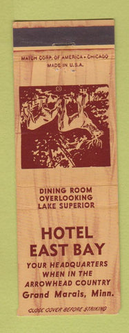 Matchbook Cover - Hotel East Bay Grand Marais MN