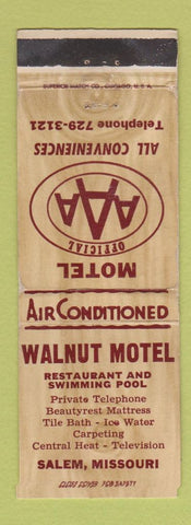 Matchbook Cover - Walnut Motel Salem MO