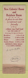 Matchbook Cover - Minnie Vrooman Haskins Syracuse NY Mizpah Restaurant