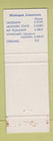 Matchbook Cover - Tube Turn Welding Fittings Sterling Saginaw Mount Pleasant MI