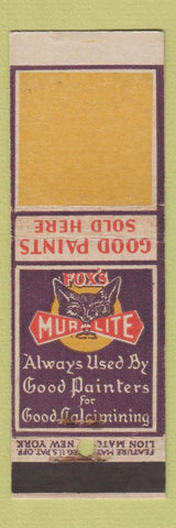 Matchbook Cover - Fox's Mur Lite Paints Feature