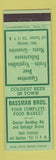 Matchbook Cover - Bassman Bros Market Grocery Des Moines IA WEAR