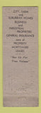 Matchbook Cover - Fred Vogel Real Estate Insurance Longmeadow MA