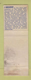 Matchbook Cover - Indian Creek Chapter Maxwell IA STAINED WORN