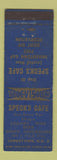 Matchbook Cover - Specks Cafe Jonestown