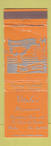 Matchbook Cover - Vitale's Restaurant Philadelphia PA