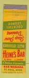 Matchbook Cover - Heine's Bar St Paul MN WEAR