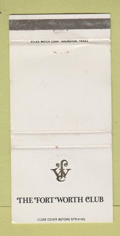Matchbook Cover - Fort Worth Club TX WEAR 30 Strike