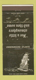 Matchbook Cover - Dante's Down the Hatch Atlanta GA WEAR 30 Strike