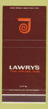 Matchbook Cover - Lawry's Prime Rib 30 Strike