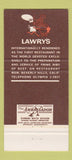 Matchbook Cover - Lawry's Prime Rib 30 Strike