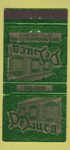 Matchbook Cover - Del Luca Royal Oak MI 30 Strike