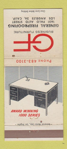 Matchbook Cover - General Business Furniture Los Angeles CA WEAR 30 Strike