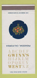 Matchbook Cover - Gwinn's West Pasadena CA 30 Strike
