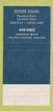 Matchbook Cover - Gwinn's West Pasadena CA 30 Strike