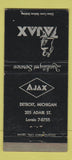 Matchbook Cover - Ajax Detroit MI WORN 30 Strike