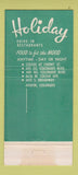 Matchbook Cover - Holiday Drive In Restaurants Denver Colorado 30 Strike