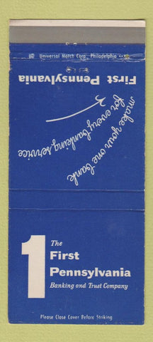 Matchbook Cover - 1st Pennsylvania Bank and Trust 30 Strike