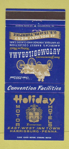 Matchbook Cover - Holiday Motor Hotels Harrisburg PA  30 Strike