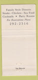 Matchbook Cover - The Broiler Ames IA WEAR 30 Strike