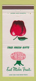 Matchbook Cover - Mohrs Fruit apple orchards Fogelsville PA 30 Strike