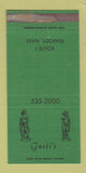 Matchbook Cover - Gusti's Peabody MA WEAR 30 Strike