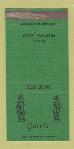 Matchbook Cover - Gusti's Peabody MA WEAR 30 Strike