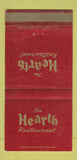 Matchbook Cover - Hearth Restaurant Downey CA WEAR 30 Strike