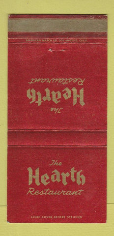 Matchbook Cover - Hearth Restaurant Downey CA WEAR 30 Strike