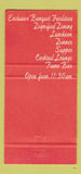 Matchbook Cover - Gypsy's Pub  30 Strike