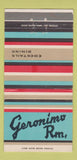 Matchbook Cover - Geronimo Room Coffee Dan's Phoenix AZ 30 Strike