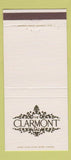 Matchbook Cover - The Clarmont Columbus OH 30 Strike