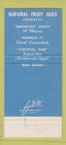 Matchbook Cover - Daily's Fruit Juice Oakmont PA 30 Strike