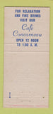 Matchbook Cover - Chalet De Normandie Cafe Concarneau 30 Strike