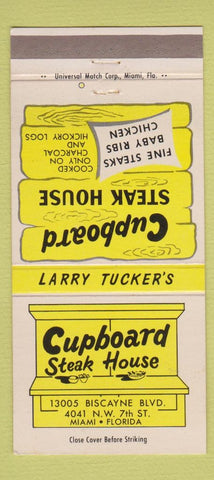 Matchbook Cover - Cupboard Steak House Miami FL 30 Strike