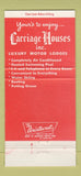 Matchbook Cover - Carriage Houses Cocoa Beach FL Fort Lauderdale 30 Strike