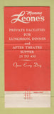 Matchbook Cover - Mamma Leone's New York City 30 Strike