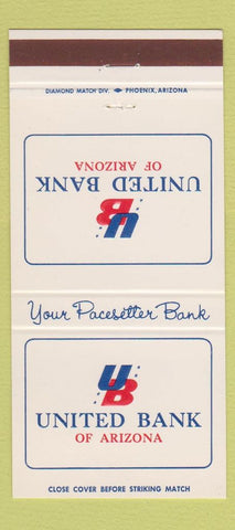 Matchbook Cover - United Bank of Arizona Tempe Mesa Yuma AZ 30 Strike