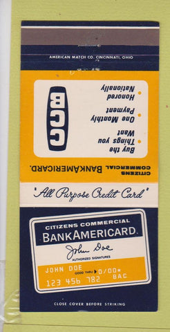 Matchbook Cover - Citizens Commercial Bank Celina OH 30 Strike