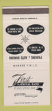Matchbook Cover - First National Bank Chillicothe OH 30 Strike