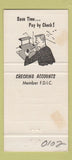 Matchbook Cover - Citizens National Bank Wooster OH 30 Strike