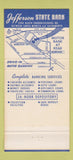 Matchbook Cover - Jefferson State Bank San Antonio TX Thomas 30 Strike