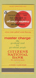 Matchbook Cover - Citizens National Bank Zanesville OH 30 Strike