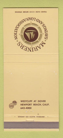 Matchbook Cover - Mariners Savings and Loan Newport Beach CA 30 Strike