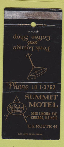 Matchbook Cover - Summit Motel Chicago IL WORN 30 Strike