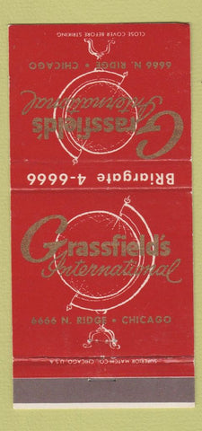 Matchbook Cover - Grassfield's International Chicago IL 30 Strike