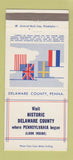 Matchbook Cover - Delaware County PA Chester 30 Strike