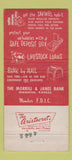 Matchbook Cover - Morrill & Janes Bank Hiawatha KS 30 Strike
