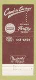 Matchbook Cover - Cambria Savings Somerset PA 30 Strike