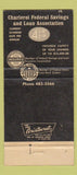 Matchbook Cover - Charleroi Federal Savings and Loan PA 30 Strike